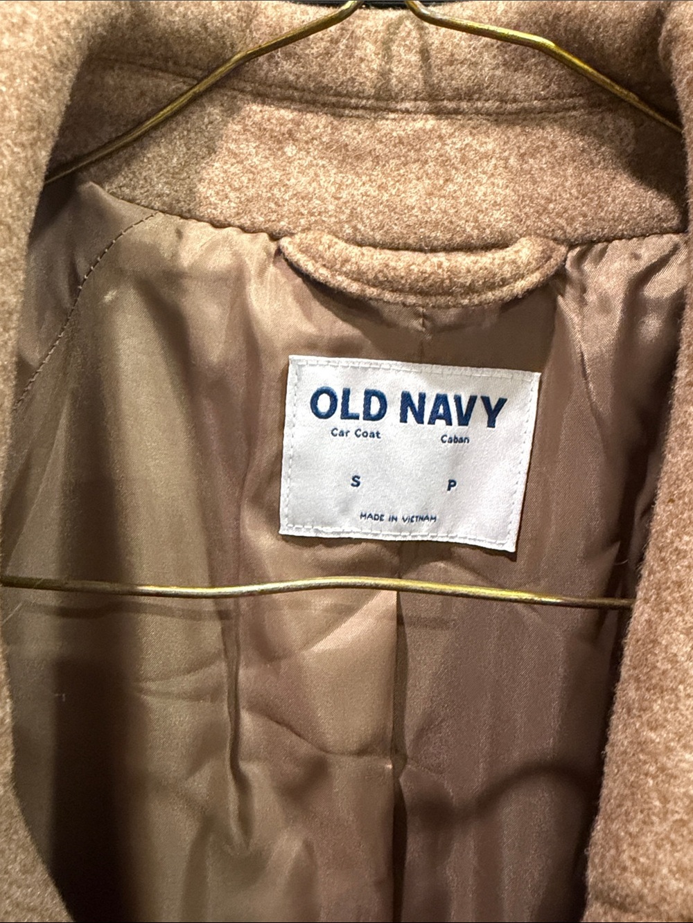 Old Navy Womens Camel Brown Pea Coat - Picture 2 of 5